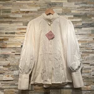 Frontier Classics Grace Women’s XL Blouse | Ivory Victorian Western Top NWT